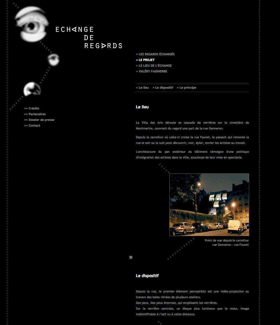 Echange de Regards - Le Projet